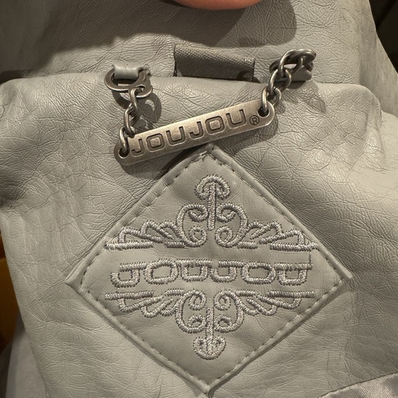 Vtg 90s Y2K Gray Moto Vest Biker Utility Minimalist Soft Grunge Women's Large - Picture 10 of 11